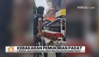 Kebakaran permukiman padat di Desa Pekauman Ulu Martapura Timur Kabupaten Banjar