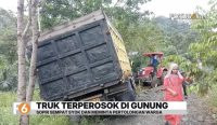 Truk pengangkut kayu arang terperosok di Gunung Tamiyang Pelaihari Tanah Laut