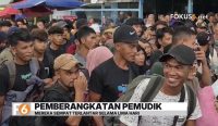 Pemudik terlantar Batulicin naik KMP Awu-Awu menuju Barru