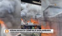 Kebakaran hebat pemukiman padat di Cempaka Banjarbaru