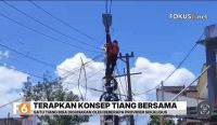 tiang provider menjamur di Kabupaten Banjar dikeluhkan warga. Kondisinya dinilai semakin padat dan semrawut di ruang publik.