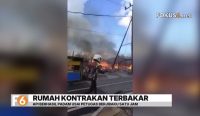 Kebakaran melanda kontrakan tujuh pintu di kawasan Jalan Karya Utama RT 9 Desa Semayap, Kecamatan Pulau Laut Utara, Kotabaru.