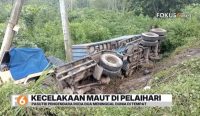 Kecelakaan maut melibatkan truk kontainer terjadi di Jalan A Yani Pelaihari, Tanah Laut. Pasangan suami istri tewas di tempat.