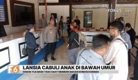 AKP Cahya Tuhuteru Kasat Reskrim Polres Tala saat konferensi pers kasus pencabulan