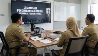 BKPSDM Balangan menggelar sosialisasi pengembangan karier jabatan fungsional bagi 130 ASN.