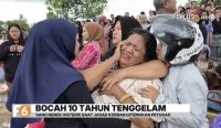 Nenek histeris saat tim SAR menemukan cucunya yang tenggelam di kolam retensi Desa Baroqah