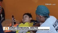Sebanyak 65 anak mengikuti sunatan massal gratis di Sungai Andai, Banjarmasin. Kegiatan ini merupakan kolaborasi MG Elang Utara, RS Amanah Medical Centre dan BSMI