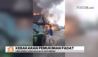 Kebakaran melanda Desa Pingaran Ilir, Kecamatan Astambul, Kabupaten Banjar. Lima rumah hangus terbakar, satu rumah rusak berat.