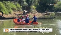 Pemkab Banjar membersihkan ribuan bangkai ikan di Sungai Martapura, Desa Arfat, Karang Intan. Pemerintah juga menyalurkan bantuan air bersih