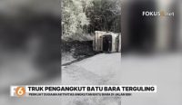 Truk batu bara terguling di Desa Biih, Karang Intan, kembali menyoroti angkutan batubara di jalan kabupaten. Dishub Banjar mengaku tidak berwenang menindak.