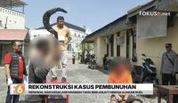 Polsek Banjarmasin Selatan menggelar rekonstruksi kasus pembunuhan di Kelayan Tengah dengan 18 adegan. Berkas perkara telah lengkap