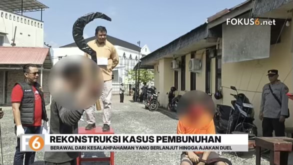 Polsek Banjarmasin Selatan menggelar rekonstruksi kasus pembunuhan di Kelayan Tengah dengan 18 adegan. Berkas perkara telah lengkap