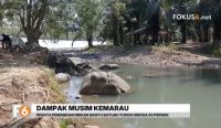 Musim kemarau membuat debit air Pemandian Mekar Banyu Batuah Tanah Laut menurun dan jumlah wisatawan ikut berkurang.
