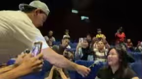 Ratusan penonton larut dalam kisah Baby Udon saat screening di Banjarmasin. Denny Sumargo juga bercerita soal perannya