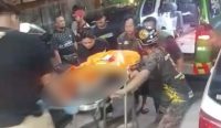 Alfamart KM 13 Gambut, Kabupaten Banjar, ludes terbakar. Satu orang tewas dan relawan menemukan korban di dalam toilet toko.