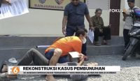 Rekonstruksi kasus tewasnya Imi Cobra di Banjarmasin memperagakan 20 adegan, mulai cekcok hingga tersangka menusuk korban.