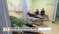 Enam relawan tumbang akibat sesak napas saat memadamkan karhutla di Desa Bincau, Kabupaten Banjar. Bupati menjamin biaya perawatan ditanggung Pemda.