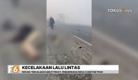 Kabut asap pekat menyelimuti Jalan Gubernur Syarkawi, Kabupaten Banjar. Jarak pandang kurang dari 5 meter diduga memicu kecelakaan motor dan truk.
